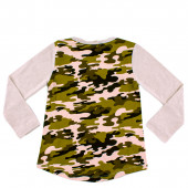 Блуза за момичета в бежов меланж (1 - 7 год.) 2