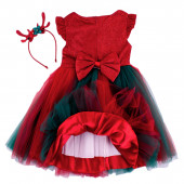 Коледна рокля с диадема "Коледна феерия" (5 - 8 год.) 2