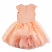 Официална рокля ''Гергана" в опушено розово (1 - 8 год.) 2