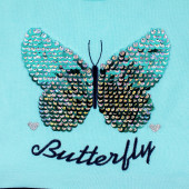 Рокля "Butterfly" с пайети в светлосиньо (3 - 8 год.) 2