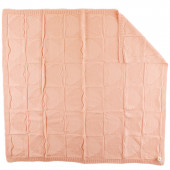 Плетено одеялце - пелена от мериносова вълна 75 х 100 см 3