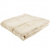 Плетена пелена - одеялце от 100% памук в светлобежово  80 х 100 см 2