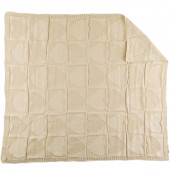 Плетена пелена - одеялце от 100% памук в светлобежово  80 х 100 см 3
