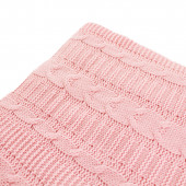 Плетено одеялце - пелена в розово 90 х 100 см 2