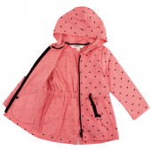 Детски шлифер за момичета в опушено розово 2