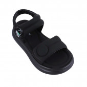 Анатомични черни сандали от екокожа 2