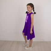 Детска лятна рокля ,,Ели" в лилаво 3