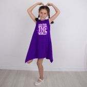 Детска лятна рокля ,,Ели" в лилаво 2