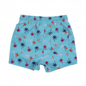 Детски бански за момчета с принтиран десен в синьо 2