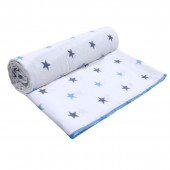 Бебешка бархетна пелена 100/120 см ''Blue stars" 4