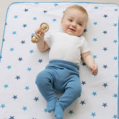 Бебешка бархетна пелена 100/120 см ''Blue stars" 5