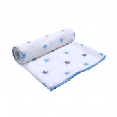 Бебешка бархетна пелена 80/80 см ''Blue stars"  4