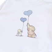 Бебешки комплект в екрю и син меланж 4