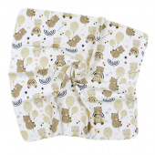 Бебешка бархетна пелена 100/120 см "Happy bear" 2