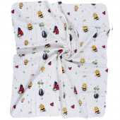 Бебешка бархетна пелена 120/100 см "Little bugs" 2