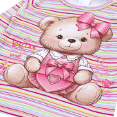 Бебешка блуза за момичета "Bear with me" 3