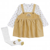 Бебешка джинсова рокля с чорапогащник 2