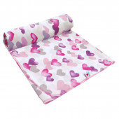 Бебешка муселинова пелена "Hearts" 80 х 80 см 2