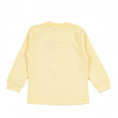 Бебешка памучна блуза в жълто 2