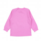 Бебешка памучна блуза в розово 2