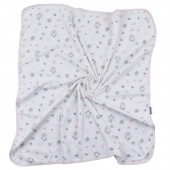 Бебешка памучна пелена "Little giraffe" с розово 90 х 80 см 3