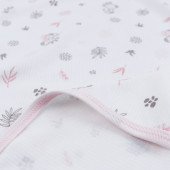 Бебешка памучна пелена "Little giraffe" с розово 90 х 80 см 5