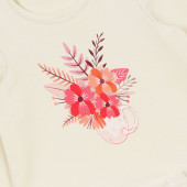 Бебешка рокля "Floral dream" в цвят крем 2