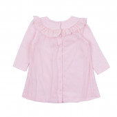 Бебешка рокля от фино плетиво и тюл в розово 2