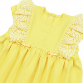 Бебешка рокля ''Сандра'' в жълто 2