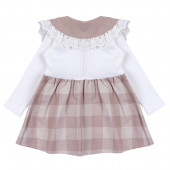 Бебешка рокля в каре с якичка 3