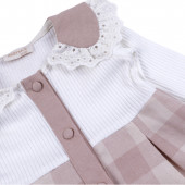 Бебешка рокля в каре с якичка 4