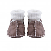 Бебешки буйки от естествена кожа в кафяво 2