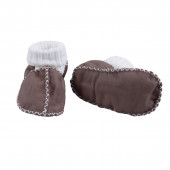 Бебешки буйки от естествена кожа в кафяво 3