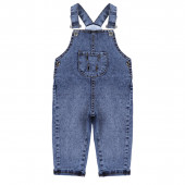 Бебешки дънков гащеризон с мече 3