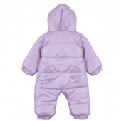 Лилав бебешки ескимос с ръкавички и терлички  2