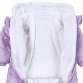 Лилав бебешки ескимос с ръкавички и терлички  3