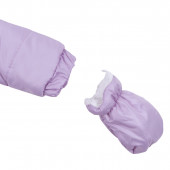 Лилав бебешки ескимос с ръкавички и терлички  5