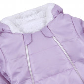 Лилав бебешки ескимос с ръкавички и терлички  4