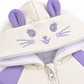 Бебешки ескимос с ръкавички и терлички "Cat" в лилаво 5