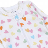 Бебешки памучен ромпър с цип ''Happy girl'' 4
