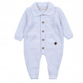 Бебешки гащеризон от плетиво в синьо 2