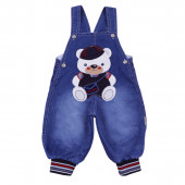 Бебешки дънков гащеризон с блуза  2