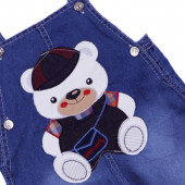 Бебешки дънков гащеризон с блуза  4