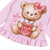 Бебешки комплект "Bear with me" в розово 4