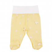 Бебешки памучен комплект в жълто 4