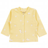 Бебешки памучен комплект в жълто 2