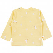 Бебешки памучен комплект в жълто 3