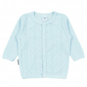 Бебешки комплект от памучен ажур в синьо 2