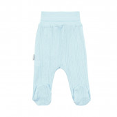 Бебешки комплект от памучен ажур в синьо 3