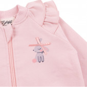 Бебешки комплект "Hello bunny" в пудра 4